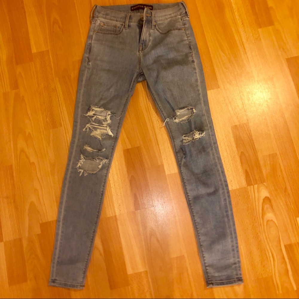 Express mid rise performance stretch size 0R jeans